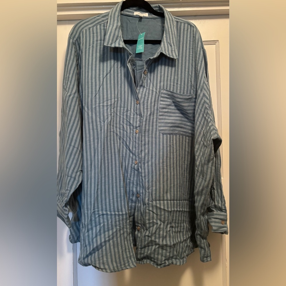 Striped Blue Men's Shirt